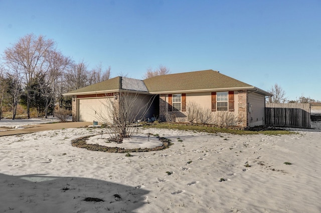 view of front facade with a garage