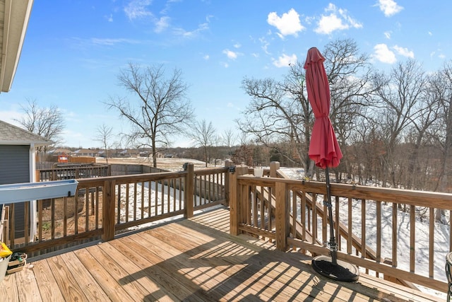 view of wooden terrace