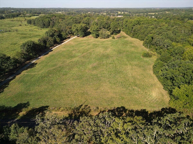 aerial view with a rural view