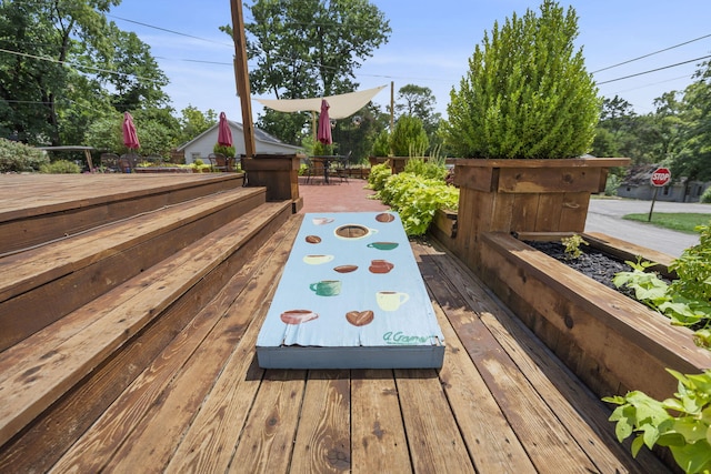 view of wooden terrace