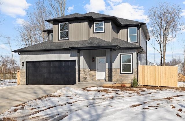 view of front of house featuring a garage