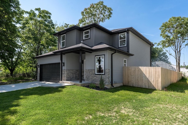 1309 E Blaine St, Springfield, MO 65803 - view of front of home featuring concrete driveway and stone siding