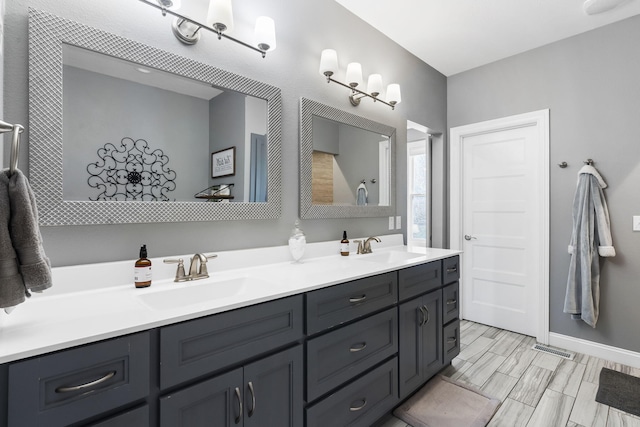 bathroom with vanity