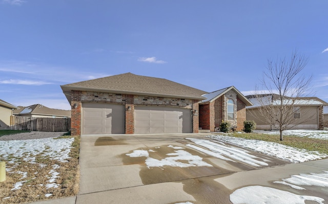 view of front of home featuring a garage