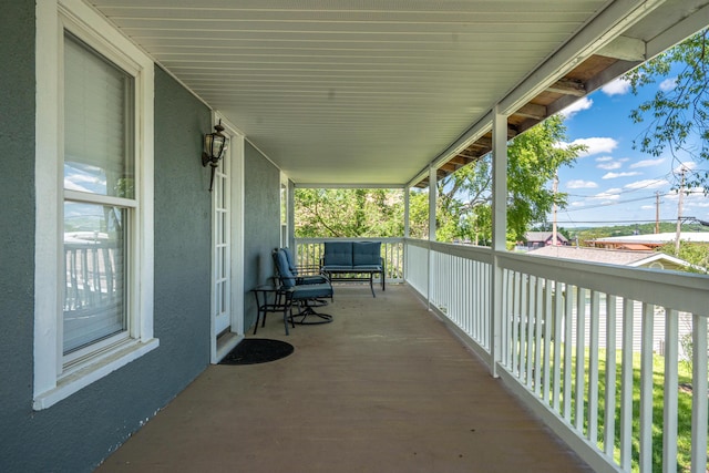 view of patio featuring covered porch