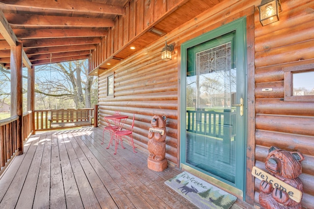 exterior space with a porch