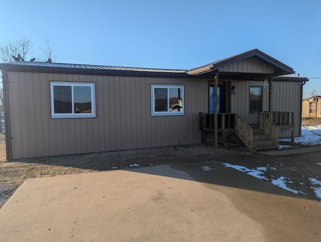 manufactured / mobile home with a patio area