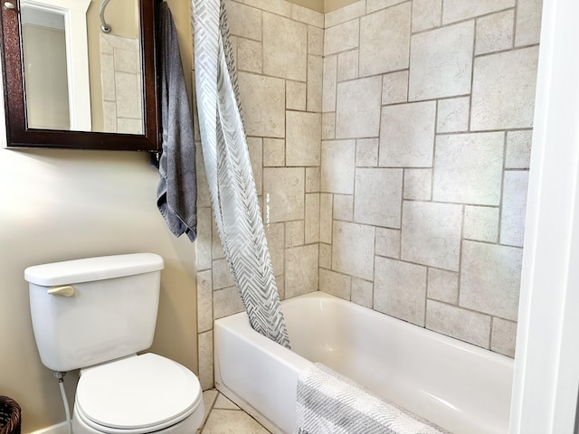 bathroom with toilet and shower / bath combo