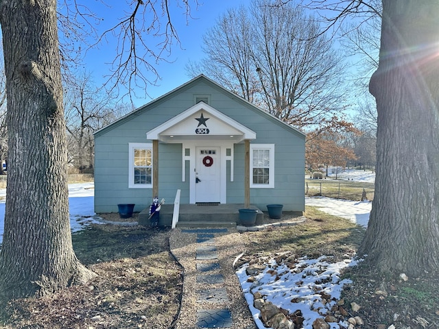 view of bungalow-style home