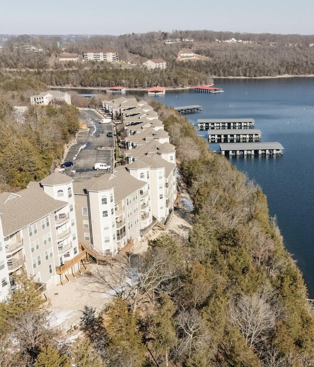 1407 Rocky Shore Ter Unit 7, Kimberling City, MO 65686 - drone / aerial view with a water view