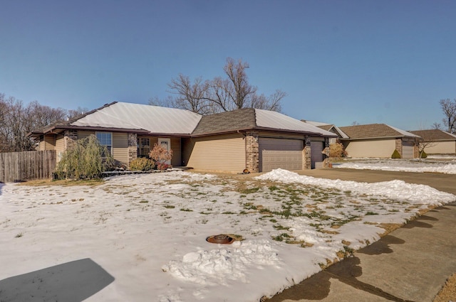 view of front of home featuring a garage