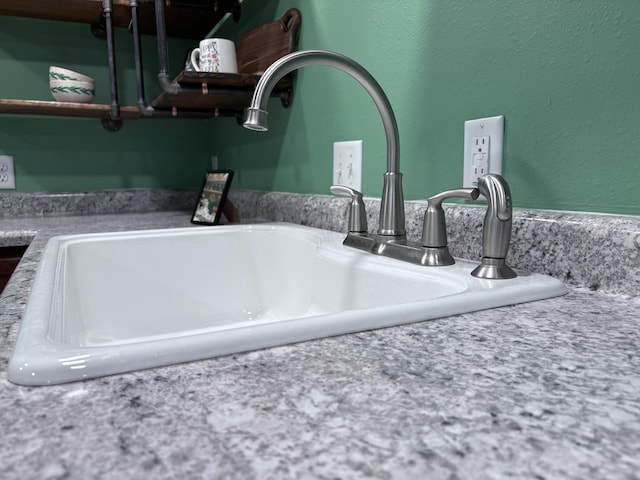 interior details featuring sink