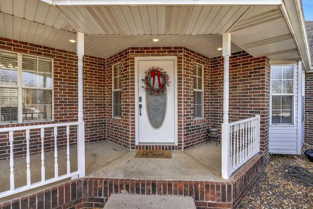 property entrance with a porch