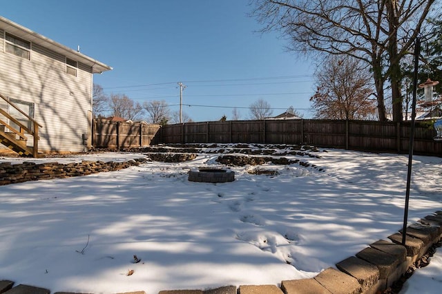 view of snowy yard