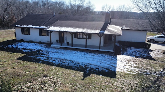 view of front of home with covered porch