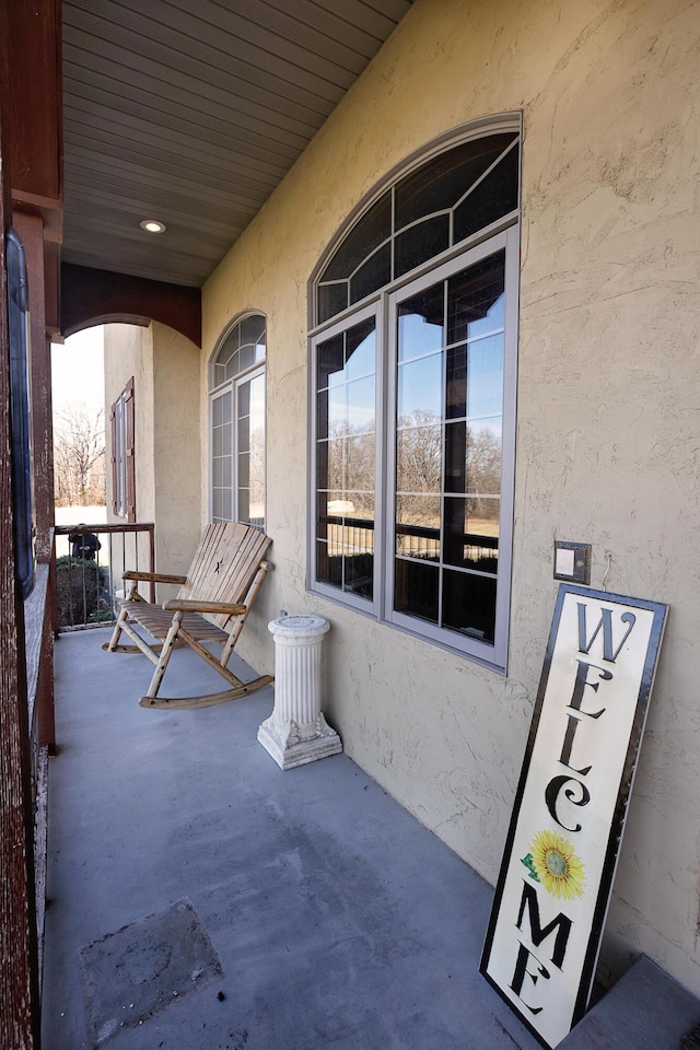 view of patio / terrace with a porch