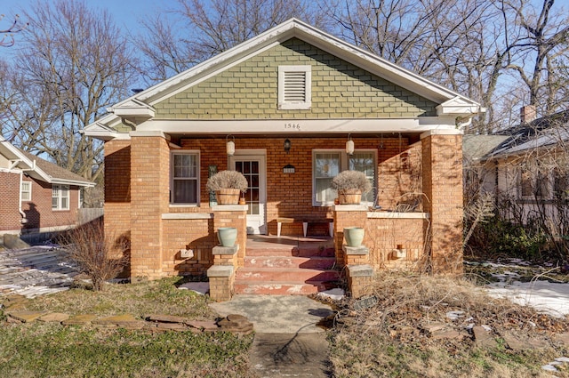 view of front of home featuring a porch