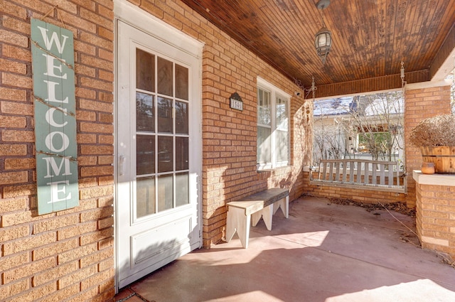 view of patio / terrace featuring covered porch