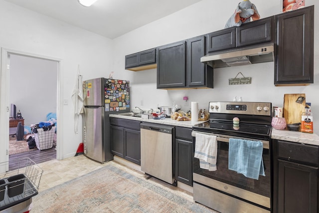 kitchen with stainless steel appliances