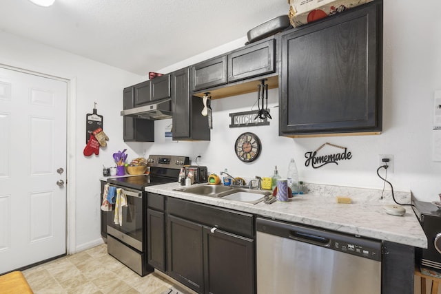 kitchen featuring appliances with stainless steel finishes and sink