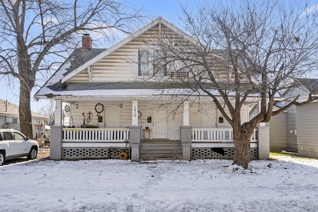 bungalow-style house featuring a porch