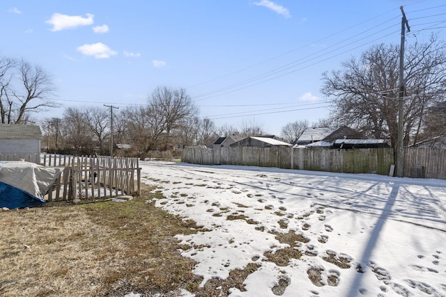 view of snowy yard