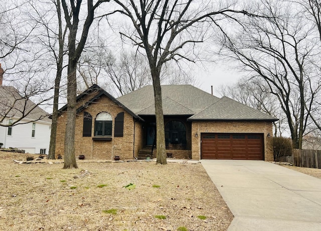 view of front facade with a garage