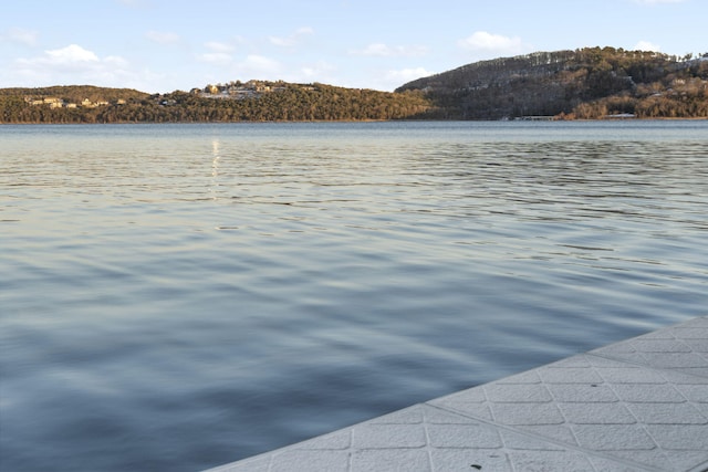 view of water feature featuring a mountain view