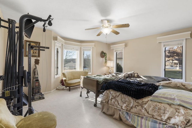 bedroom with ceiling fan