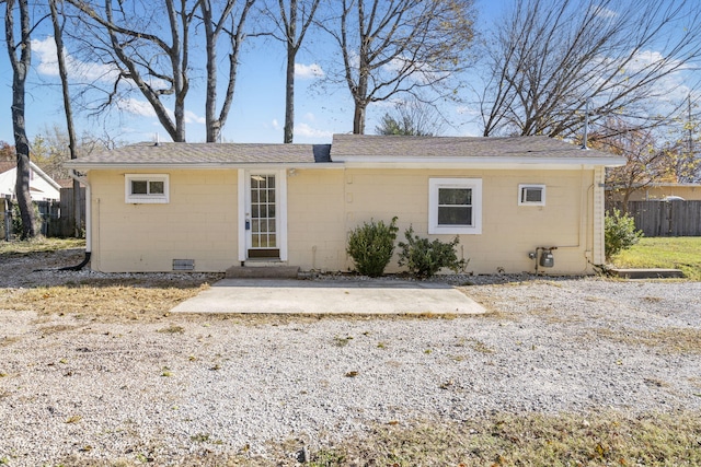 back of property featuring a patio