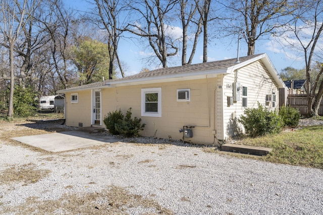 view of front of home with a patio area