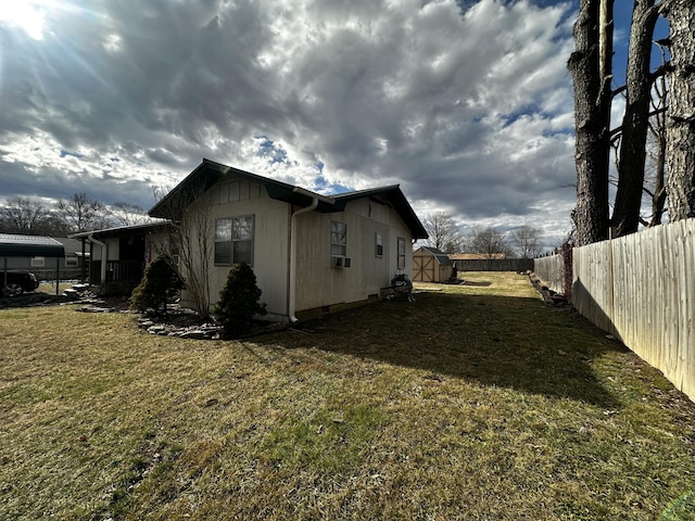 view of home's exterior featuring a lawn