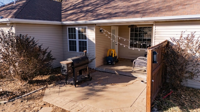 view of patio featuring grilling area