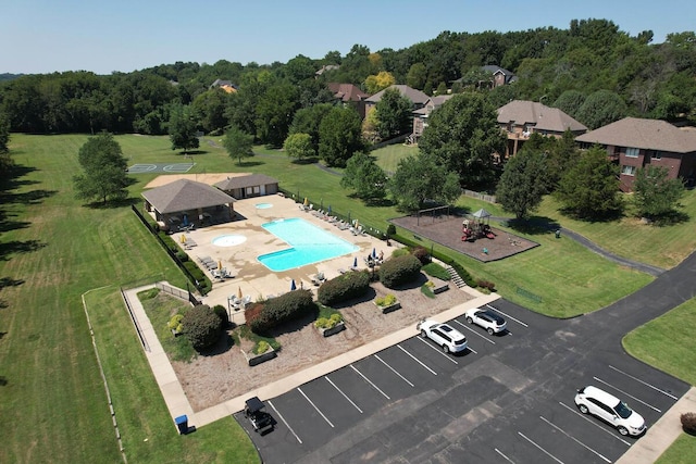 birds eye view of property