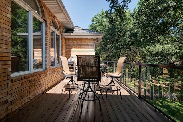 view of wooden terrace