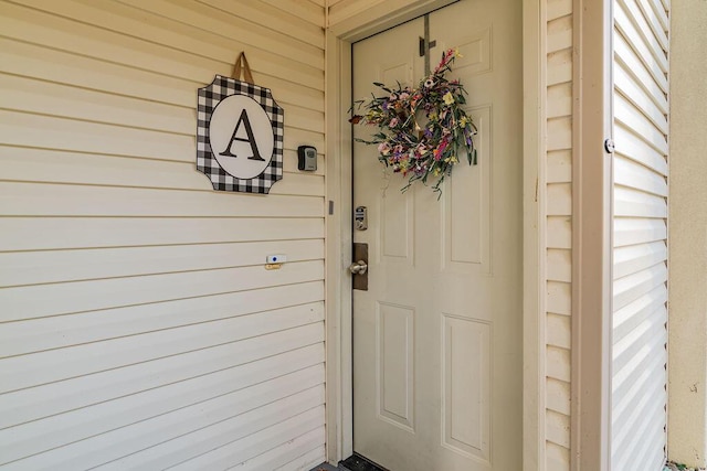 view of doorway to property