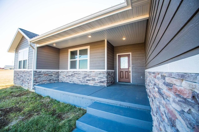 property entrance with a porch