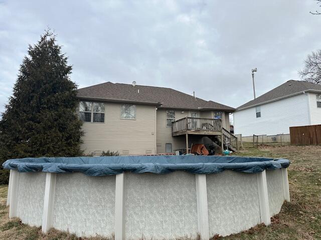 view of pool with a deck