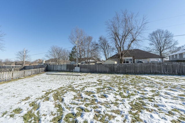 view of snowy yard