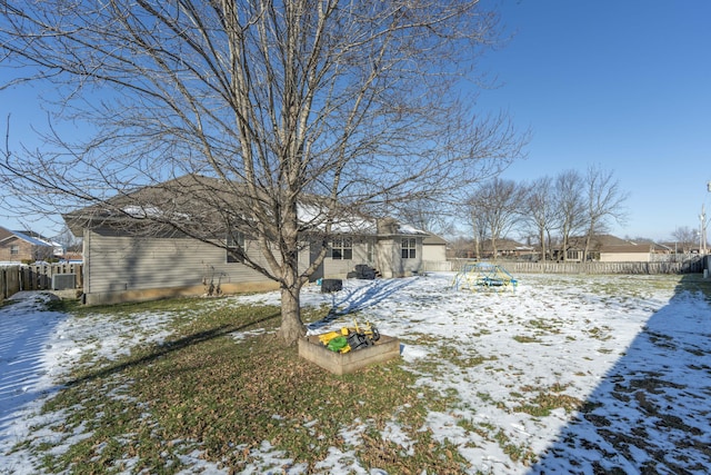 view of snowy yard