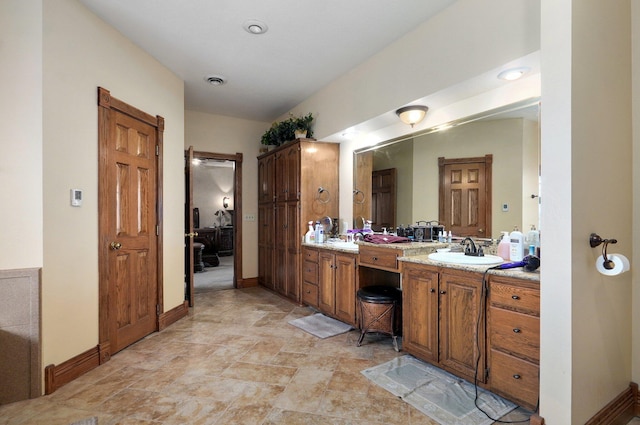 bathroom with vanity