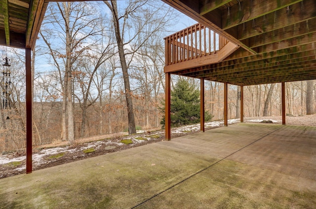 view of patio / terrace featuring a deck