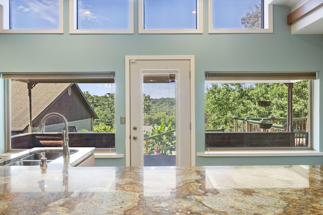 doorway featuring sink