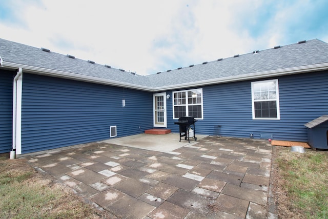 view of patio with area for grilling