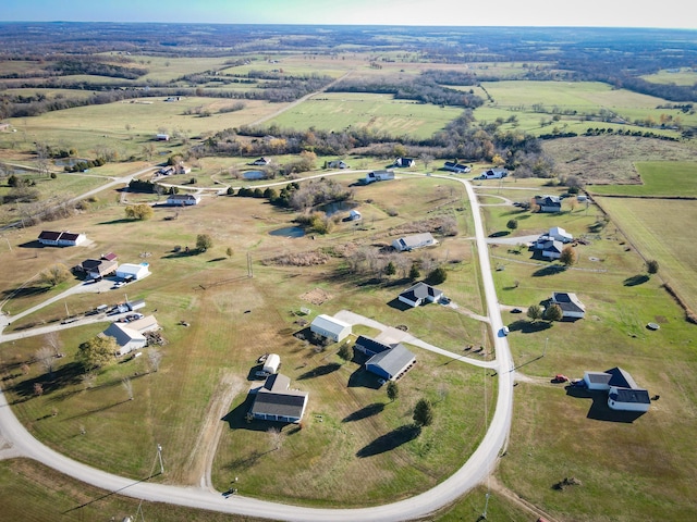 drone / aerial view with a rural view