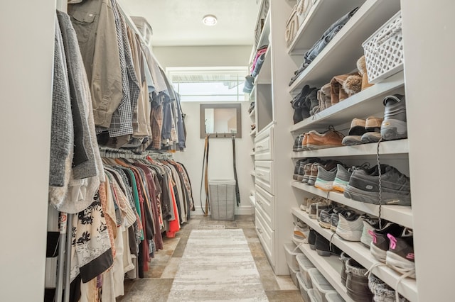 view of walk in closet