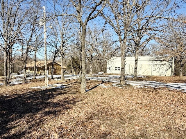 view of snowy yard