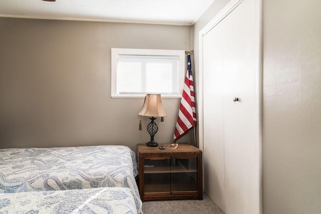 view of carpeted bedroom