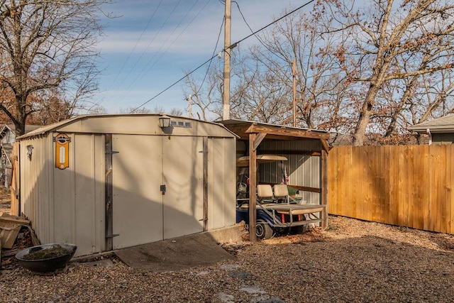 view of outdoor structure