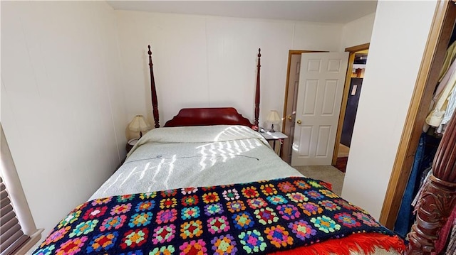 view of carpeted bedroom